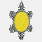 Ornement Flocon De Neige Fun Yellow Crayon Motif (Gauche)