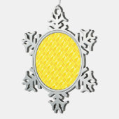 Ornement Flocon De Neige Fun Yellow Crayon Motif (Vue impression)