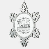 Ornement Flocon De Neige Funny Enseignant à la retraite (Vue impression)