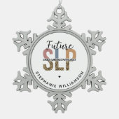 Ornement Flocon De Neige Futur personnalisé Empreinte de léopard de Patholo (Devant)