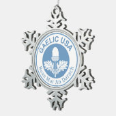 Ornement Flocon De Neige Gaelic USA Snowflake Charme (Vue impression)