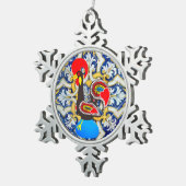 Ornement Flocon De Neige Galo de Barcelos (Vue impression)