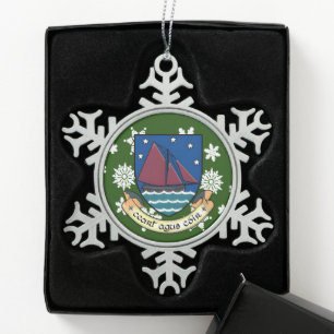 Ornement Flocon De Neige Galway Irlande Crest Irish