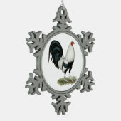 Ornement Flocon De Neige Gamecock argenté (Gauche)