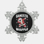Ornement Flocon De Neige Gangsta Wrapper Dabbing Père Noël Noël (Devant)
