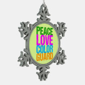 Ornement Flocon De Neige Garde de couleurs Peace Love (Gauche)