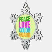 Ornement Flocon De Neige Garde de couleurs Peace Love (Vue impression)