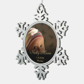 Ornement Flocon De Neige Garde photo de naissance de bébé (Vue impression)