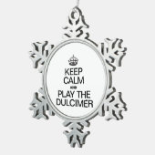 ORNEMENT FLOCON DE NEIGE GARDEZ LE CALME ET JOUEZ AU DULCIMER (Vue impression)