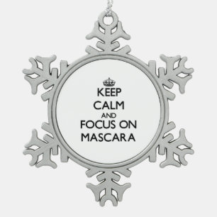 Ornement Flocon De Neige Gardez le calme et le foyer sur le mascara