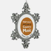 Ornement Flocon De Neige Gardez le pays calme (Gauche)