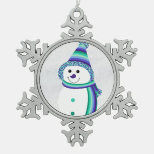 Ornement Flocon De Neige Gay Hommes Fierté Snowman Snowperson Bleu