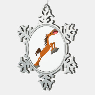 Ornement Flocon De Neige Giddyup, Horsey ! Ornement d'égout de cheval en de