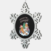 Ornement Flocon De Neige Gingerbread Homme Cookie laide Sweat Oh Snap Xmas (Vue impression)