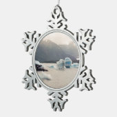 Ornement Flocon De Neige Glace bleue (Vue impression)