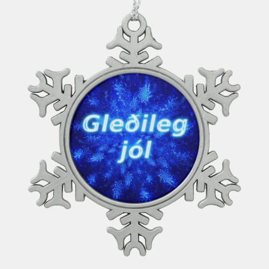 Ornement Flocon De Neige Gleðileg jól - Snowburst (Devant)