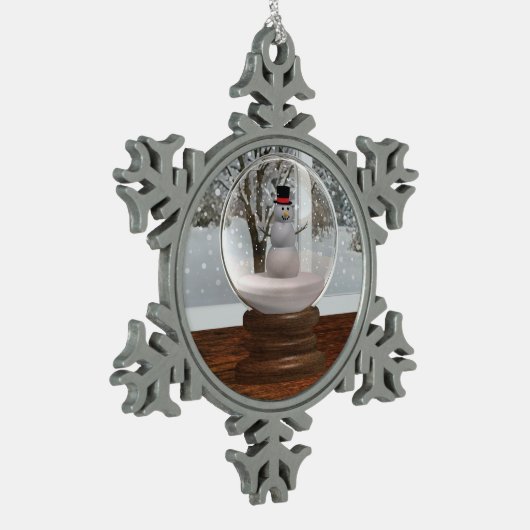 Ornement Flocon De Neige Globe des neiges (Gauche)