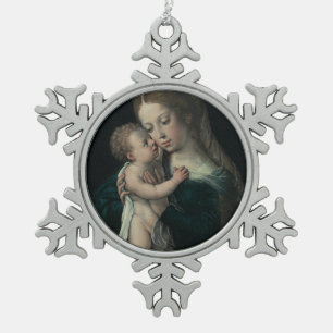Ornement Flocon De Neige Gloire à Jésus et à Marie