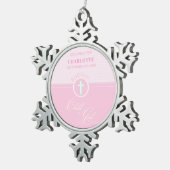 Ornement Flocon De Neige Godgirl Baptême Pink Enfant de Dieu Personnalisé (Vue impression)