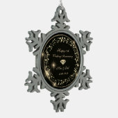 Ornement Flocon De Neige Gold Diamond Confetti 10e anniversaire Mariage (Gauche)