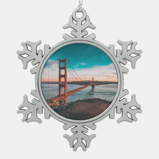 Ornement Flocon De Neige Golden gate bridge (Devant)