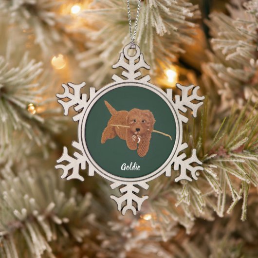 Ornement Flocon De Neige Goldie Doodle (Arbre)