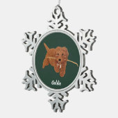 Ornement Flocon De Neige Goldie Doodle (Vue impression)