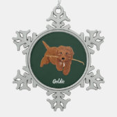 Ornement Flocon De Neige Goldie Doodle (Devant)