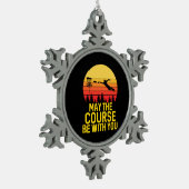 Ornement Flocon De Neige Golf sur disque avec vous (Gauche)