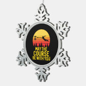Ornement Flocon De Neige Golf sur disque avec vous (Vue impression)