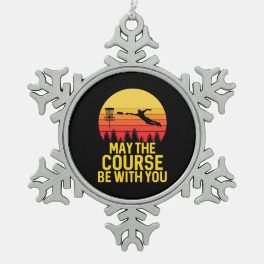Ornement Flocon De Neige Golf sur disque avec vous (Devant)
