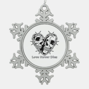 Ornement Flocon De Neige Gothique Romantique Pour Couples
