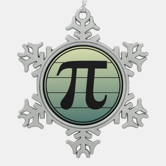 Ornement Flocon De Neige Gradient | Happy Pi Day Math (Devant)