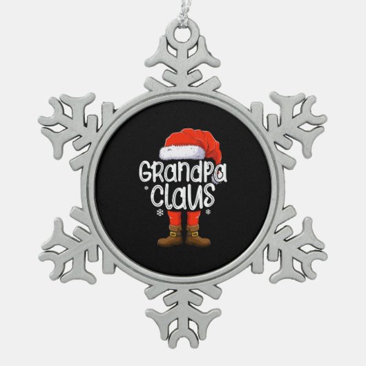 Ornement Flocon De Neige Grand-père Santa Claus (Devant)