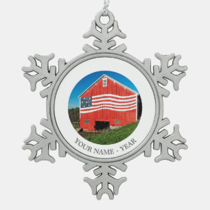 Ornement Flocon De Neige Grange patriotique