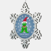 Ornement Flocon De Neige Grenouille de Noël (Vue impression)