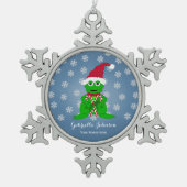 Ornement Flocon De Neige Grenouille de Noël (Devant)