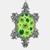 Ornement Flocon De Neige Grenouille drôle (Gauche)