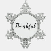 Ornement Flocon De Neige Grille noir blanc script personnalisé mignon (Devant)
