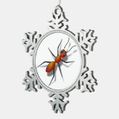 Ornement Flocon De Neige Grosse fourmi rouge (Vue impression)