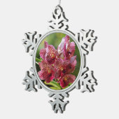 Ornement Flocon De Neige Groupe tropical d'orchidée de Vanda (Vue impression)