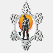 Ornement Flocon De Neige guerrier barbare médiéval imaginaire hummer force (Vue impression)