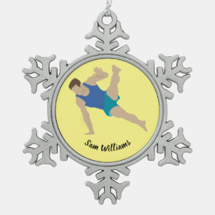 Ornement Flocon De Neige Gymnaste masculin