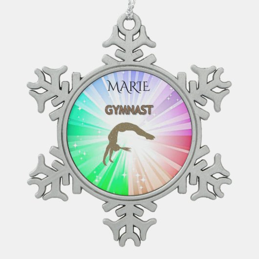 ORNEMENT FLOCON DE NEIGE GYMNASTICS SNOWFLAKE TREE ORNAMENT. (Devant)