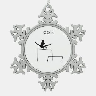 ORNEMENT FLOCON DE NEIGE GYMNASTIQUE DE L'EAU DE NEIGE ORNEMENT DU FLAKE.
