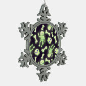 Ornement Flocon De Neige Halloween Cute Éffrayant Squelette brillant Os Crâ (Gauche)