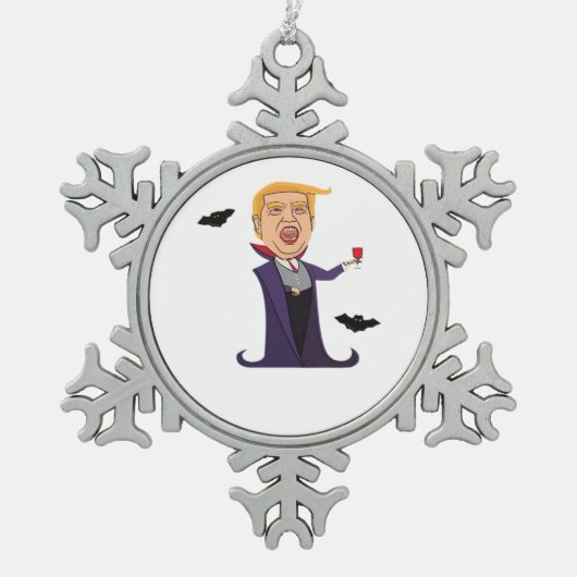 Ornement Flocon De Neige Halloween Dracula Funny (Devant)