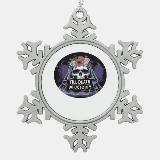 Ornement Flocon De Neige Halloween Mariage Mariage Éffrayant parti Hallowee (Devant)