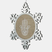 Ornement Flocon De Neige HAMSA Main de Fatima symbole amulet (Vue impression)