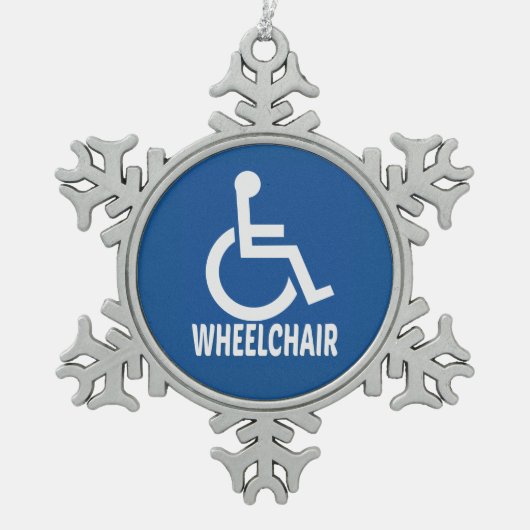Ornement Flocon De Neige Handicap Fauteuil roulant (Devant)